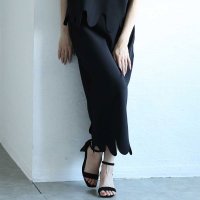 Sawa a la mode/サワアラモード Sawa a la mode ラフにキマるスカラップデザインペンシルスカート/508268424