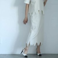 Sawa a la mode/サワアラモード Sawa a la mode ラフにキマるスカラップデザインペンシルスカート/508268424