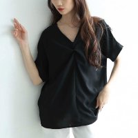 Sawa a la mode/サワアラモード Sawa a la mode 美ドレープで高見えなフロントクロスブラウス/508268429