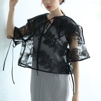 Sawa a la mode/サワアラモード Sawa a la mode 繊細な花柄刺繍が描かれたレイヤードレーストップス/508268432