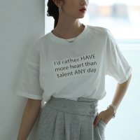 Sawa a la mode/サワアラモード Sawa a la mode レタードがリズムを加えるメッセージロゴカットソー/508268434