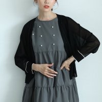 Sawa a la mode/サワアラモード Sawa a la mode 軽やかに纏うシアードルマンショートカーディガン/508268435