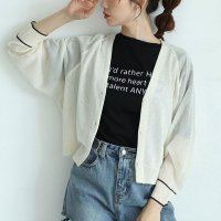 Sawa a la mode/サワアラモード Sawa a la mode 軽やかに纏うシアードルマンショートカーディガン/508268435