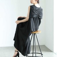 Sawa a la mode/サワアラモード Sawa a la mode 大人可愛いバックビッグリボンノースリーブワンピース/508268436
