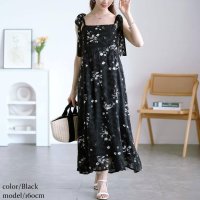 GOLD JAPAN/ゴールドジャパン GOLDJAPAN 花柄シフォン肩リボンキャミワンピース/508268447
