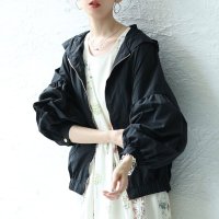 Sawa a la mode/サワアラモード Sawa a la mode ボリューム袖が愛らしい微撥水加工パーカーブルゾン/508268453