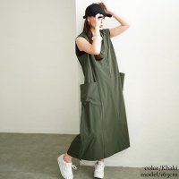 GOLD JAPAN/ゴールドジャパン GOLDJAPAN 裾ドロストハーフZIPノースリーブワンピース/508268457
