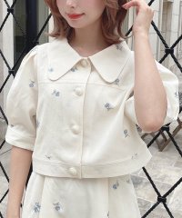 F.i.n.t/フィント F i.n.t 【洗える/セットアップ可能】小花刺繍ショートシャツジャケット/508268516
