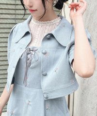 F.i.n.t/フィント F i.n.t 【洗える/セットアップ可能】小花刺繍ショートシャツジャケット/508268516
