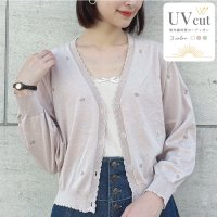 F.i.n.t/フィント F i.n.t 【UV 加工/洗える/洗濯機洗い可】小花総刺繍UVニットカーディガン/508268522