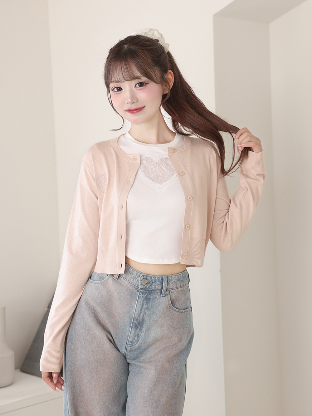 【新品】Darich ダーリッチ　UVカットエンブレムニットカーディガン ダーリッチ Darich UVカットエンブレムニットカーディガン