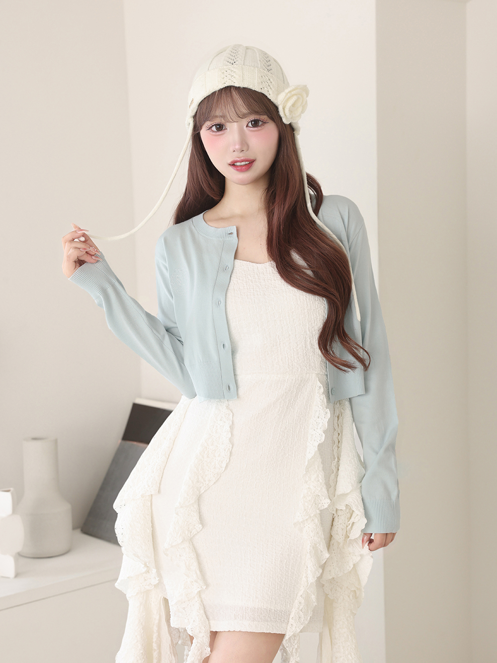 【新品】Darich ダーリッチ　UVカットエンブレムニットカーディガン UVカットエンブレムニットカーディガン（カーディガン/ボレロ