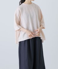 KAGURE/リネンクルーネックハーフスリーブ/508120273