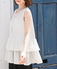rps/麻調シアーフリルノースリブラウス/508221843