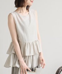 rps/麻調シアーフリルノースリブラウス/508221843