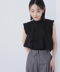 NATURAL BEAUTY BASIC/サッカーチェックラッフルブラウス/508241226