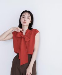 NATURAL BEAUTY BASIC/楊柳リボンボウブラウス/508246485