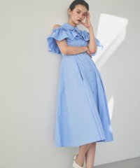 AND COUTURE/オープンショルダーストライプワンピース/508266493