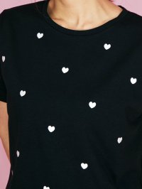 QUEENS COURT/クイーンズコート QUEENS COURT ハートシシュウTシャツ≪洗濯機で洗える≫/508268760