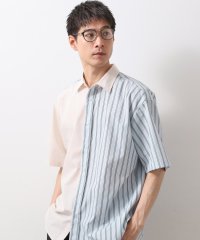 THE SHOP TK/ブロードパネルストライプ半袖シャツ 洗濯機OK／サスティナブル素材/508268895