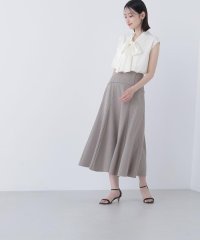 NATURAL BEAUTY BASIC/サテンパイピングフレアスカート/508269153