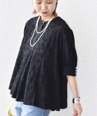 SHIPS WOMEN/《予約》【WEB限定】〈手洗い可能〉コットン ジャカード フレア ブラウス/508269354