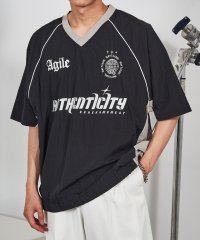 MAGASIN DE MODE CONTACT/マガジンデモードコンタクト MAGASIN DE MODE CONTACT ユニフォームデザイン半袖ナイロンプルオーバー/508269690