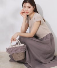 Couture Brooch/【接触冷感・楽ちん・一枚でキマる】ドッキングニットワンピース/508269718