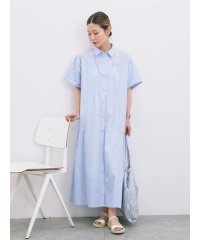 Samansa Mos2 blue/◎サイドギャザーシャツワンピース/508269868