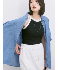 Samansa Mos2 blue/◎アメリカンスリーブタンク/508269872