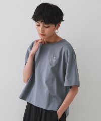 OPAQUE.CLIP/刺繍ロゴワイドシルエットTシャツ【洗濯機洗い可】/508269917