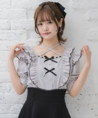 couture BY ROJITA/クチュールバイロジータ couture BY ROJITA ダブルリボンバイカラーブラウス/508270153