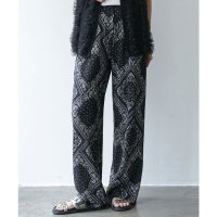 mili an deni/ミリアンデニ mili an deni ペイズリー＆ドットカットプリーツパンツ/508270610