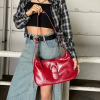 non-hedge/ノンヘッジ non－hedge 型押しベルトフラップショルダーバッグ/508270613