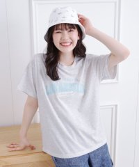 PINK-latte/接触冷感 カレッジロゴTシャツ/508270730