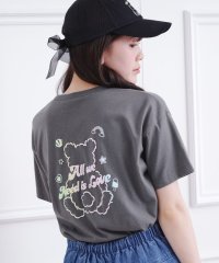 PINK-latte/接触冷感 グラデーションくまちゃん発砲ビッグTシャツ/508270733