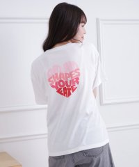 PINK-latte/接触冷感 バックハートロゴTシャツ/508270734