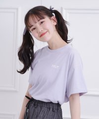 PINK-latte/接触冷感 バックハートロゴTシャツ/508270734