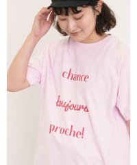Samansa Mos2/【UVカット】スラブ天竺ロゴプリントTシャツ/508270788