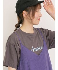 Samansa Mos2/【UVカット】スラブ天竺ロゴプリントTシャツ/508270788