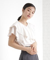 THE SHOP TK/フリルブラウス【接触冷感/洗濯機OK/UV/セットアップ可】/508270880