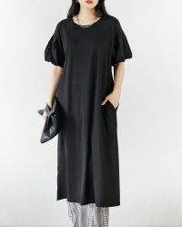 OTONA/オトナ OTONA 接触冷感×UVカット機能付き リラックスバルーン袖ワンピース/508270948