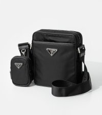PRADA/プラダ PRADA プラダ PRADA 2VH112 2DMH ショルダーバッグ メンズ レディース バッグ リナイロン サフィアーノレザー ポーチ トライアン/508270993