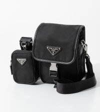 PRADA/プラダ PRADA プラダ PRADA 2VD043 2DMH ショルダーバッグ メンズ レディース バッグ リナイロン サフィアーノレザー ポーチ トライアン/508270994