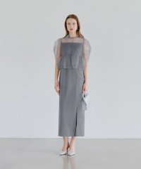 Leja/レジャ Leja チュールフラワーモチーフドットストーンIラインドレスワンピース2点セット美脚効果結婚式 パーティードレス 成人式 二次会 同窓会 お呼ばれ オ/508271049