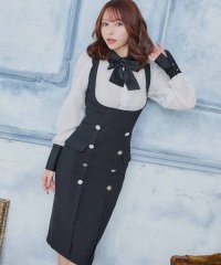 Tika/ティカ Tika キャバドレス [Anella/アネラ] 襟付き ネックリボン 長袖 袖あり タイト膝丈ドレス (Sサイズ～Lサイズ)/508271067