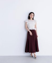NATURAL BEAUTY BASIC/サテンパイピングフレアスカート/508269153