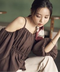 PROPORTION BODY DRESSING/シャーリングオフショルブラウス/508271494