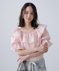 FREE'S MART/［MFM］シアーチェックラッフルフリル2wayブラウス/508271522