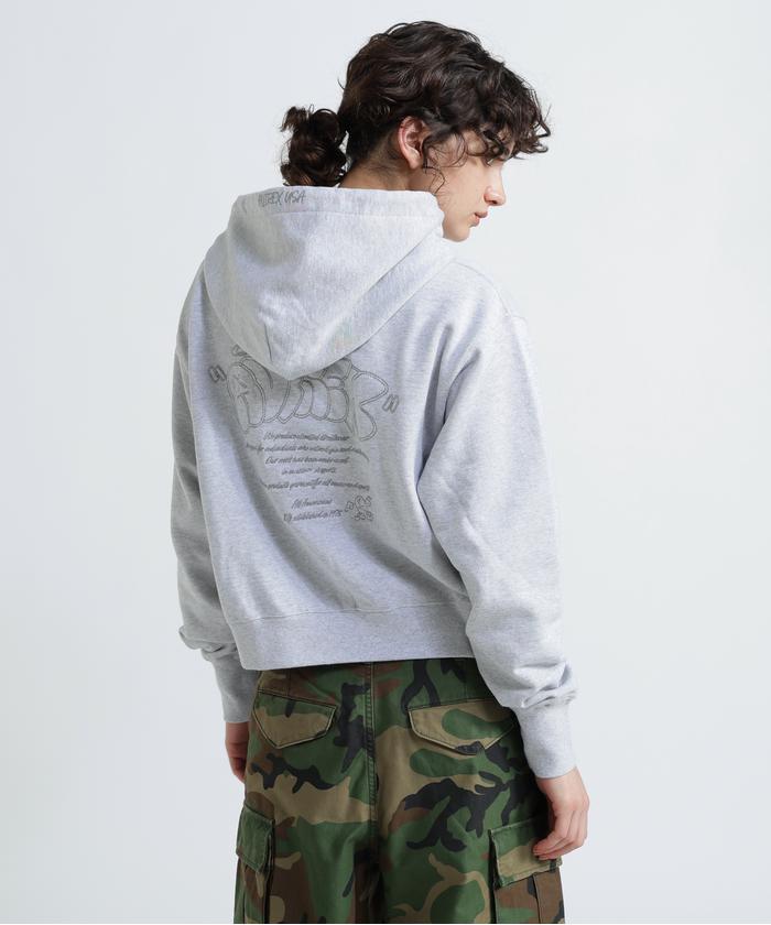 0658 グラフィックパーカー WOMAN/直営店限定》GRAFFITI EMBROIDERY PARKA/グラフィティ刺繍
